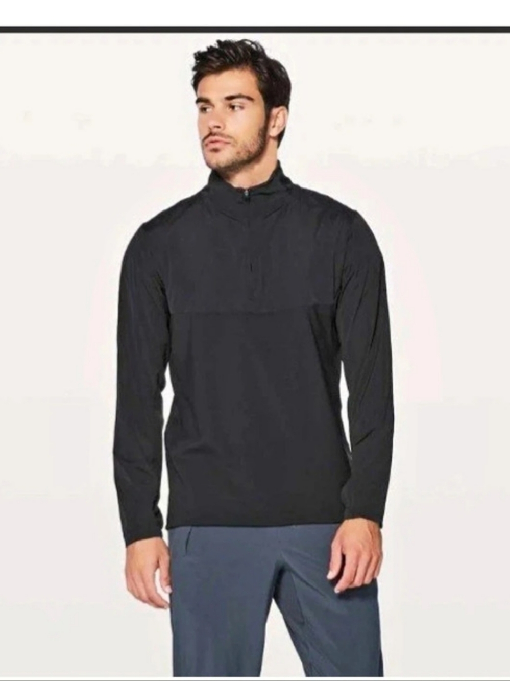 Lululemon Cold Pursuit 1/2 Zip men's black athletic jacket with a half-zip XL